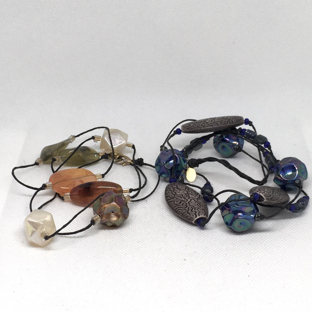 2 Vintage Teresa Goodall Beaded Necklaces